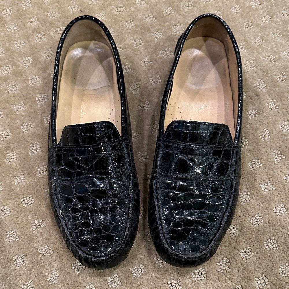 Cole Haan Black Textured Loafers